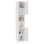 vidaXL Ensemble de meubles de salle de bain 3Pièces Blanc Bois ingénierie