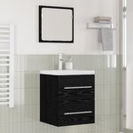 vidaXL Meuble de Lavabo de Salle de Bain Chêne noir 41 x 38 5 x 48 cm