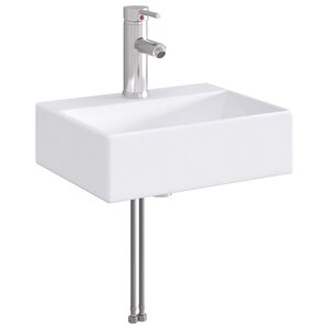 vidaXL Lavabo de salle de bains Chrome 39 x 30 5 x 12 5 cm métal