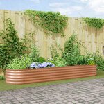 vidaXL Jardinière surélevée Marron 320 x 80 x 44 cm Acier