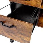 Caisson mobile de bureau avec rangement organisé 60 x 40 x 75 cm en métal blanc 13_0017677