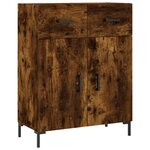 vidaXL Buffet chêne fumé 69 5x34x90 cm bois d'ingénierie