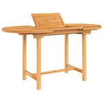 vidaXL Table extensible de jardin 110-160x80x75 cm bois de teck solide