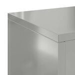 vidaXL Supports pour plantes 2 Pièces Argent 24 x 24 x 35 cm