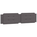 vidaXL Coussin de tête de lit Zadar gris 200 cm similicuir