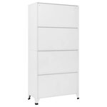vidaXL Armoire à casiers Blanc 90x40x180 cm Acier