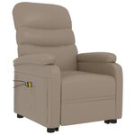 vidaXL Fauteuil de massage Cappuccino Similicuir