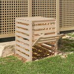 vidaXL Composteur 63 5x63 5x77 5 cm Bois massif de pin