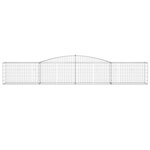 vidaXL Paniers à gabions arqués 3 Pièces 400x50x60/80 cm Fer galvanisé