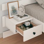 vidaXL Cadre de lit avec tiroir Blanc 80 x 200 cm Bois massif en pin