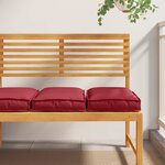 vidaXL Coussin pour assise de palette 2 Pièces Bordeaux 40 x 40 x 8 cm