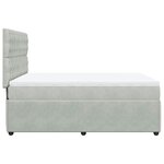 vidaXL Sommier à lattes de lit et matelas Gris clair 140x190cm Velours