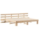 vidaXL Cadre de lit avec tête de lit Marron 200 x 200 cm Pin massif