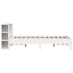 vidaXL Lit bibliothèque sans matelas blanc 140x200 cm bois pin massif