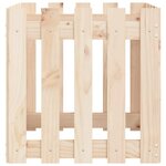 vidaXL Jardinière avec design de clôture 50x50x50 cm pin massif