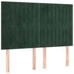 vidaXL Sommier à lattes de lit et matelas Vert foncé 140x190cm Velours