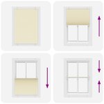 vidaXL Store plissé crème 90x150 cm largeur du tissu 89 4 cm polyester