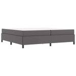 vidaXL Cadre de lit avec matelas Gris 200 x 200 cm Faux cuir