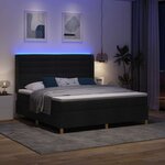 vidaXL Lit à ressorts avec matelas Noir 140 x 200 cm tissu