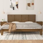 vidaXL Tête de lit murale Marron miel 166x3x63 cm Bois massif de pin