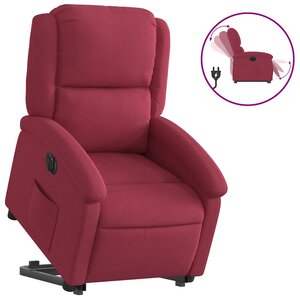 vidaXL Fauteuil inclinable électrique rouge bordeaux velours