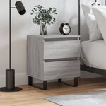vidaXL Table de chevet sonoma gris 40x35x50 cm bois d’ingénierie