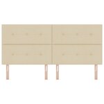 Tête de lit vidaXL Bouton Capitonné Crème 200 cm Tissu