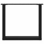 vidaXL Pieds de table basse en U 2 pièces noir 50 x (42-43) cm acier