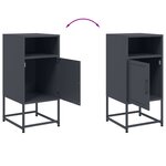 vidaXL Table de chevet anthracite 36x39x78 cm acier