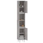vidaXL Armoire de bain sonoma gris 30x30x190 cm bois d'ingénierie