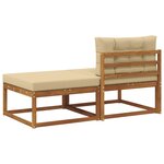 vidaXL Unité de canapé sectionnel avec coussin 2 Pièce Naturel