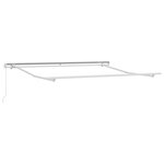 vidaXL Auvent Rayé Vert et blanc 3 x 2 5 m Polyester et métal