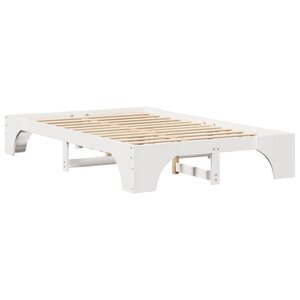 vidaXL Cadre de lit Blanc 120 x 190 cm Pin massif