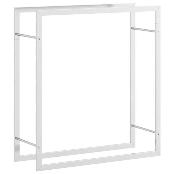 vidaXL Portant de bois de chauffage 80x28x86 cm acier inoxydable