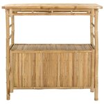vidaXL Table de bar extérieure Naturel 110 x 50 x 105 cm Bambou