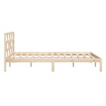 vidaXL Cadre de lit sans matelas bois massif 140x200 cm