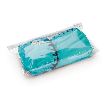 Sachet plastique à soufflets transparent haute brillance à curseur 22x11 5x3 cm (lot de 250)