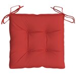 vidaXL Coussins de chaise 4 Pièces 40x40x7 cm tissu oxford rouge