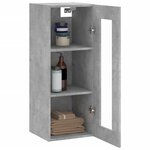 vidaXL Armoire murale gris béton 34 5x34x90 cm