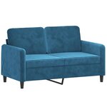 vidaXL Ensemble de canapés 3 Pièces bleu velours