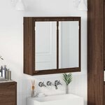 vidaXL Armoire Miroir de Salle de Bain Chêne brun 60 x 20 x 60 cm