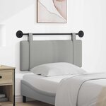 vidaXL Tête de lit suspendue Gris nuage tissu