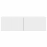 vidaXL Meuble TV mural Blanc 98 x 31 x 29 5 cm Bois d'ingénierie