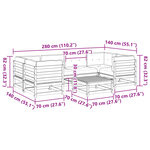 vidaXL Salon de jardin 7 Pièces avec coussins bois de pin imprégné