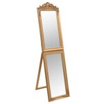 vidaXL Miroir sur pied Doré 40x160 cm