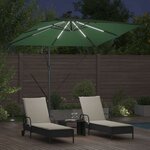 vidaXL Parasol banane à mât déporté Vert 249 x 249 x 250 cm