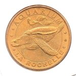 Mini médaille monnaie de paris 2008 - aquarium de la rochelle (tortue imbriquée)