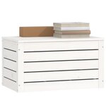 vidaXL Boîte de rangement Blanc 59 5x36 5x33 cm Bois massif de pin