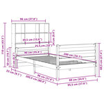 vidaXL Lit bibliothèque sans matelas 90x200 cm bois de pin massif