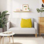 vidaXL Coussin de Dos Jaune 60 x 20 x 50 cm Tissu en velours côtelé